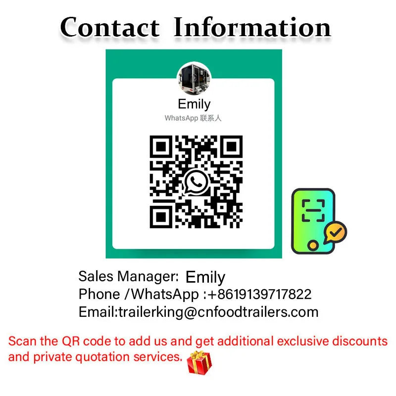 Ice Cream Food Cart Refrigerator Mobile Food Caravan Fast Food Trailer For Sale Usa