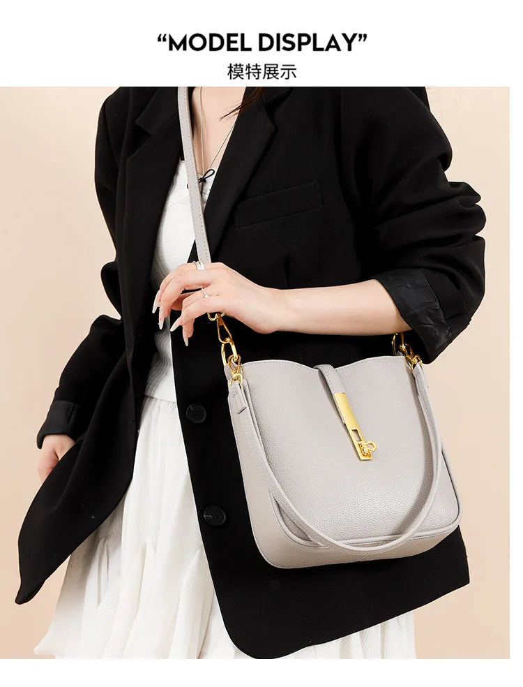 Light luxury genuine leather women's crossbody bag high quality handbag Fashion underarm bag French versatile Shoulder Bag