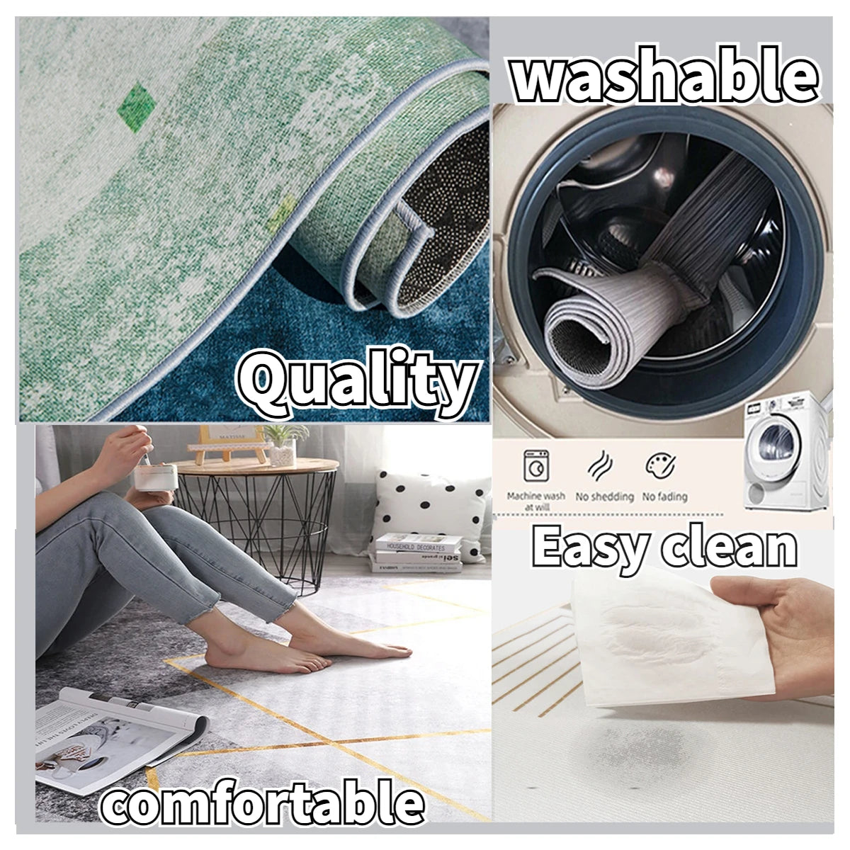 Persian Style Carpet for Living Room Home Decoration Retro Lounge Rug Soft Bedroom Carpet Non-slip Bedside Mats Washable 200x300