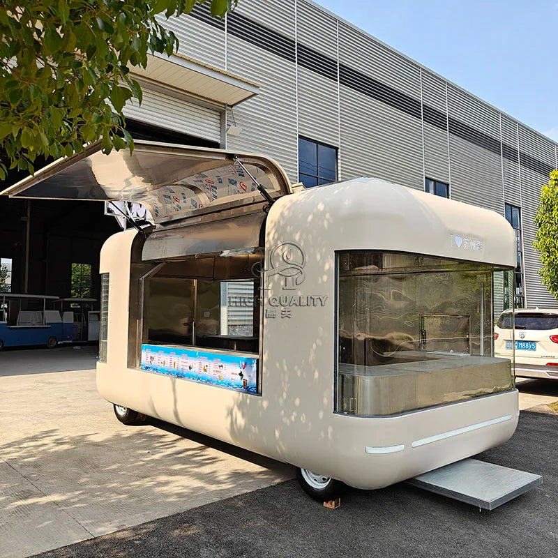 Ice Cream Food Cart Refrigerator Mobile Food Caravan Fast Food Trailer For Sale Usa