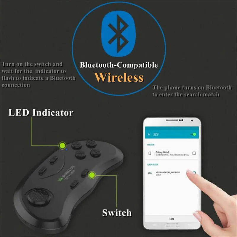 G02EF Virtual Reality VR Glasses IMAX HD 3D Glasses Google Cardboard Box Stereo VR Headset for IOS Android Phone,Support Gamepad