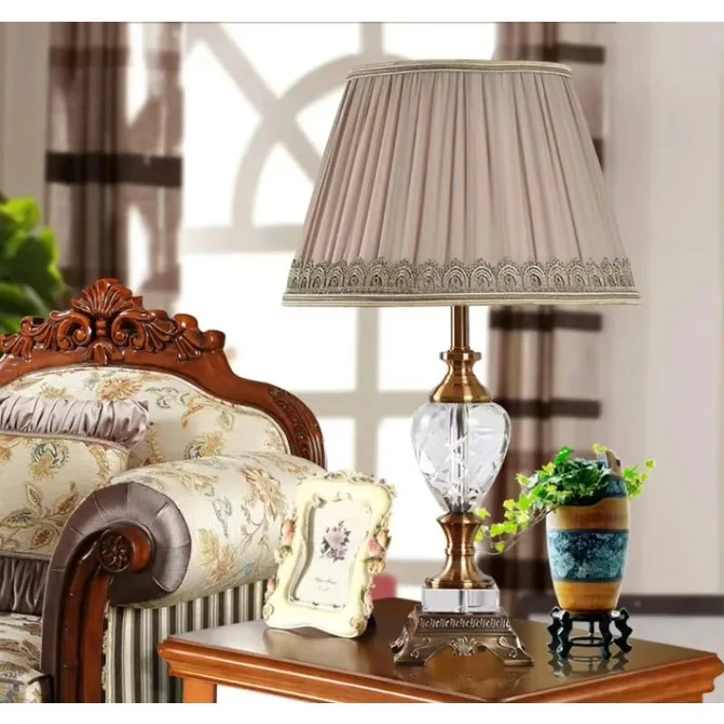 SAMAN B Crystal Floor Table Lamps Luxury  Modern Contemporary  for Foyer  Office Creative Bed Room Living Room