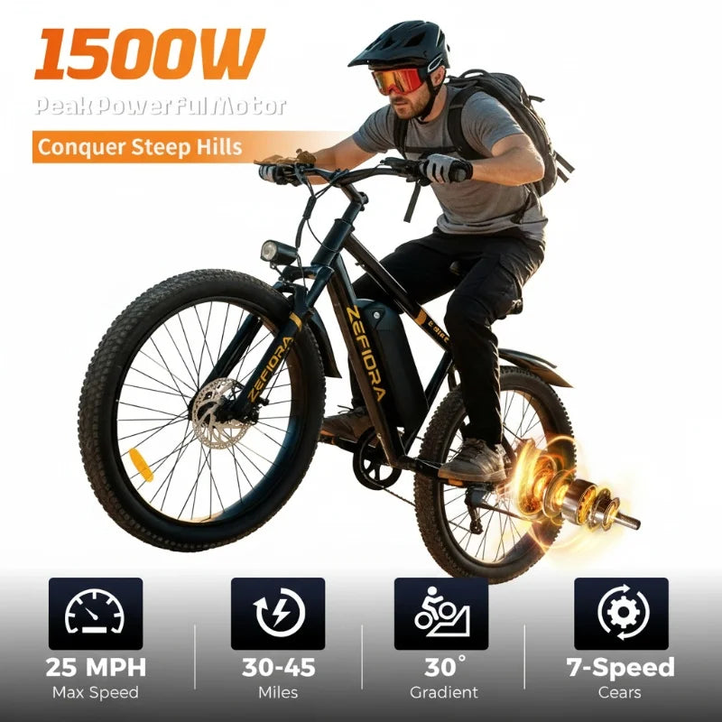 1000w 2000w Ebike,48v Aluminum Alloy 26 Inch Electric Bicycle,for Both Men Women In Mountainous Areas Cycling Electric Bike