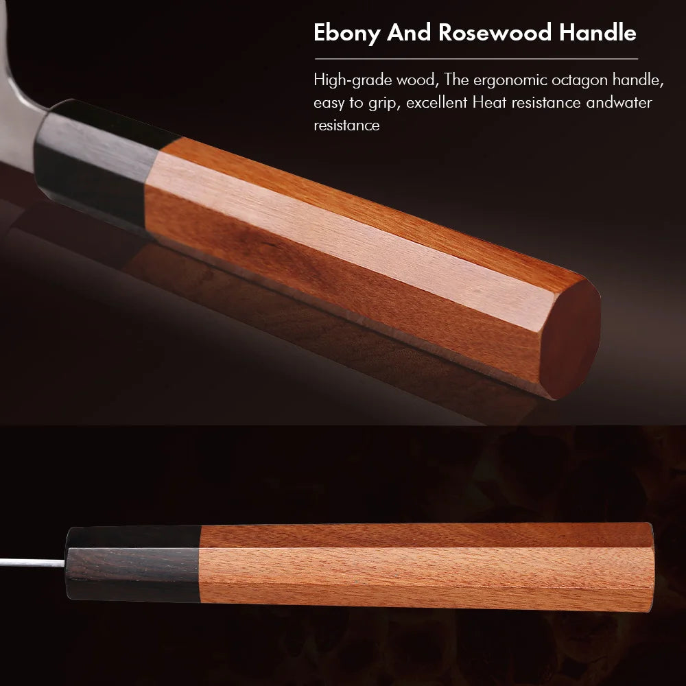 TURWHO Hand Forged Japanese Chef Knife Damascus Steel Kitchen Knives Santoku Sashimi Bread Utility Handmade Blade Cooking Tools