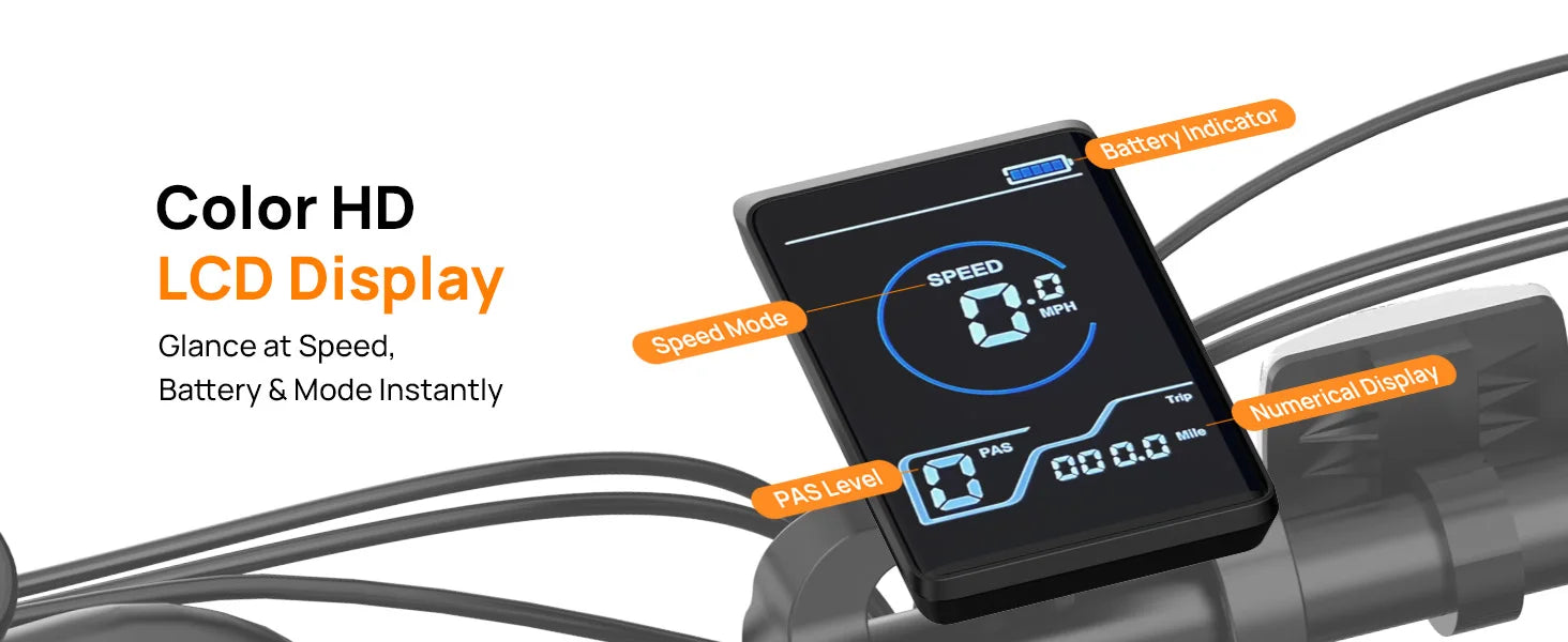 1000W E20 Electric Bike | 48V 13Ah Removable Battery, 20MPH, 20''X3" Fat Tire, 7-Speed Electric Bicycles with Dual Disc Brake