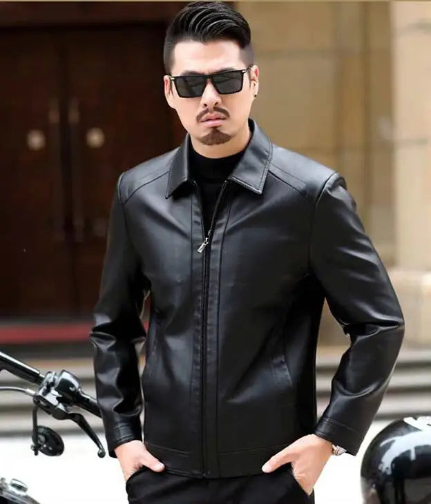 Men's Leather Jacket Man Real Leather Coat Male Leather Clothing Fashion Leather Jacket Genuine Leather Motorcycle Jacket