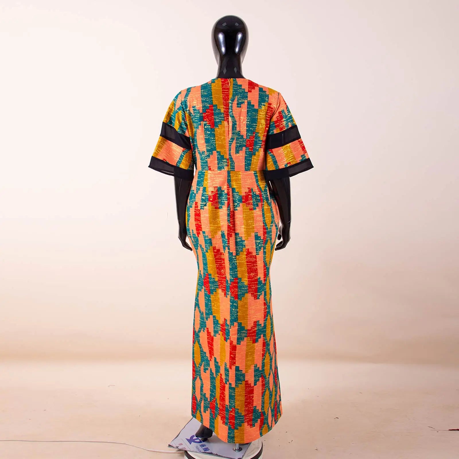 Women`s African Print Half Sleeve Dashiki Maxi Bodycon Dress Dashiki Ankara Party Dresses for Women Wax Batik AFRIPRIDE A1925049