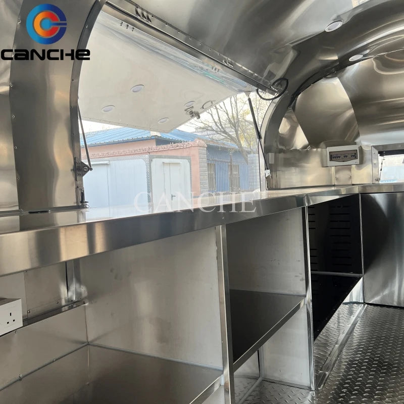 Custom Airflow Food Truck Fabrication Commercial Catering Mobile Bar Coffee Food Trailers For Sale In Europe