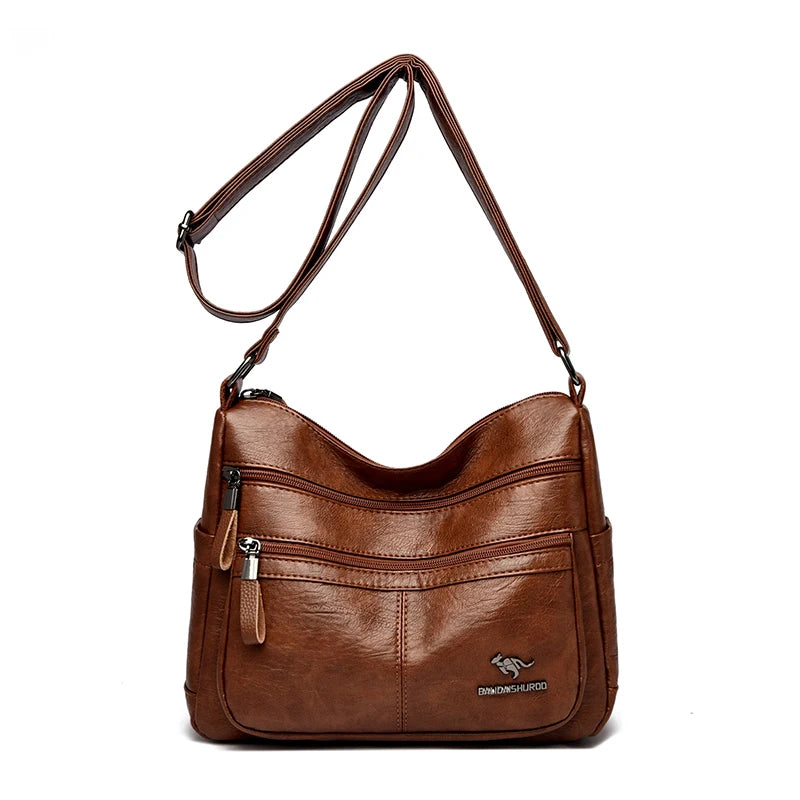 Luxury Crossbody Bags for Women New High Quality Soft Leather Handbags Purses Designer Casual Shoulder Messenger Bags Sac A Main