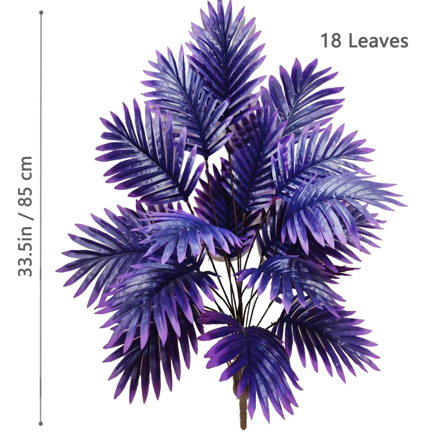 53-123cm  Artificial Palm Tree Tropical Fake Plant Green Plastic Palm Leaf Branches Suitable for Home Garden Decoration