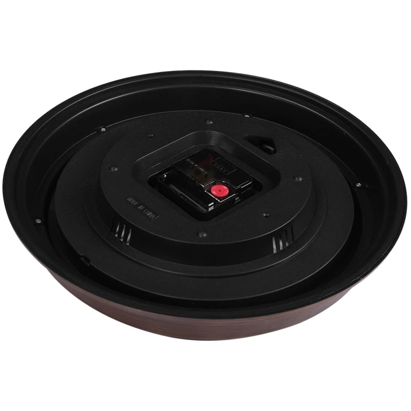 12Inch Wall Clock,Retro Waterproof Clock With Displays Thermometer&Hygrometer,Noise-Free Clock For Indoor/Outdoor