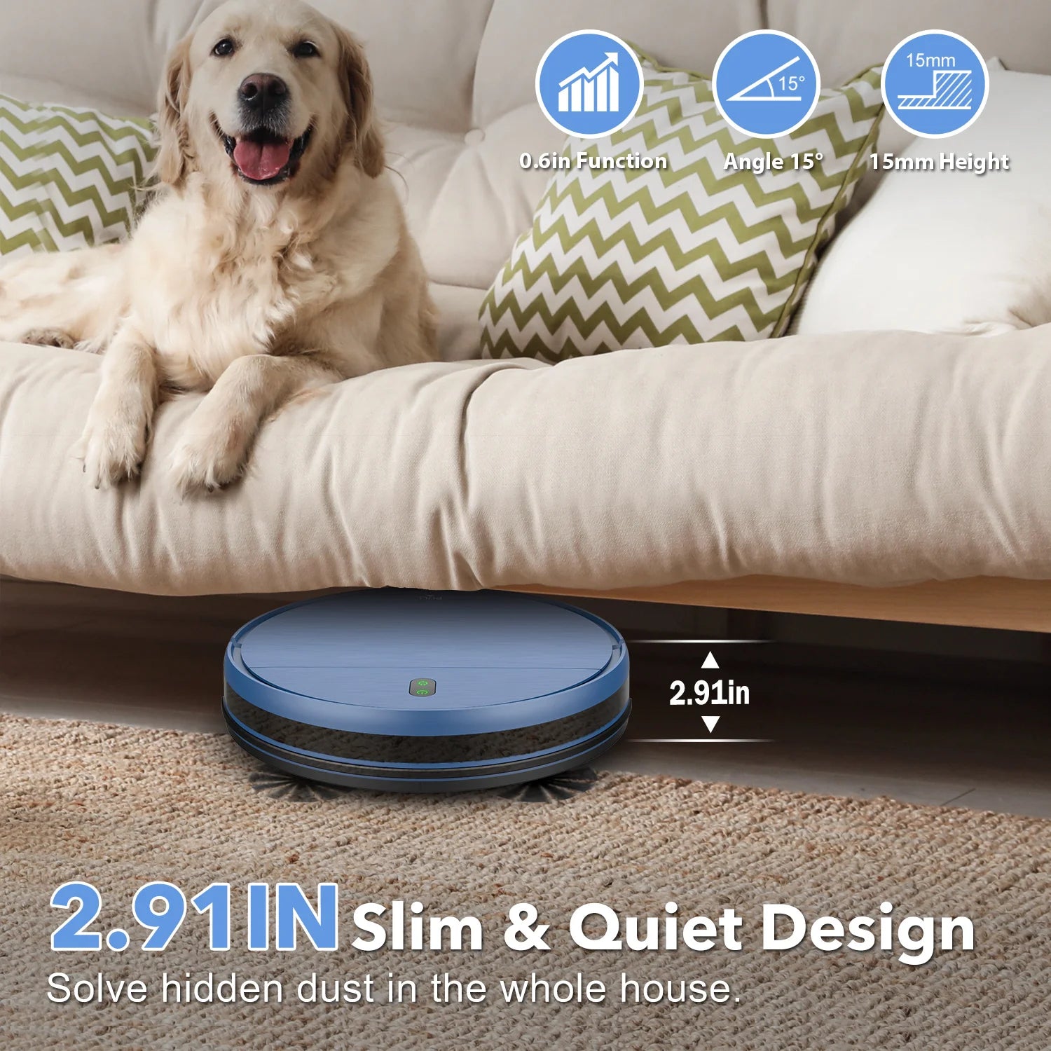 RAYFURN Robot Vacuum Cleaner 6000Pa Power Auto Charging App Control Water Tank Wet Mopping Robot Vacuum Cleaner Electric Sweeper