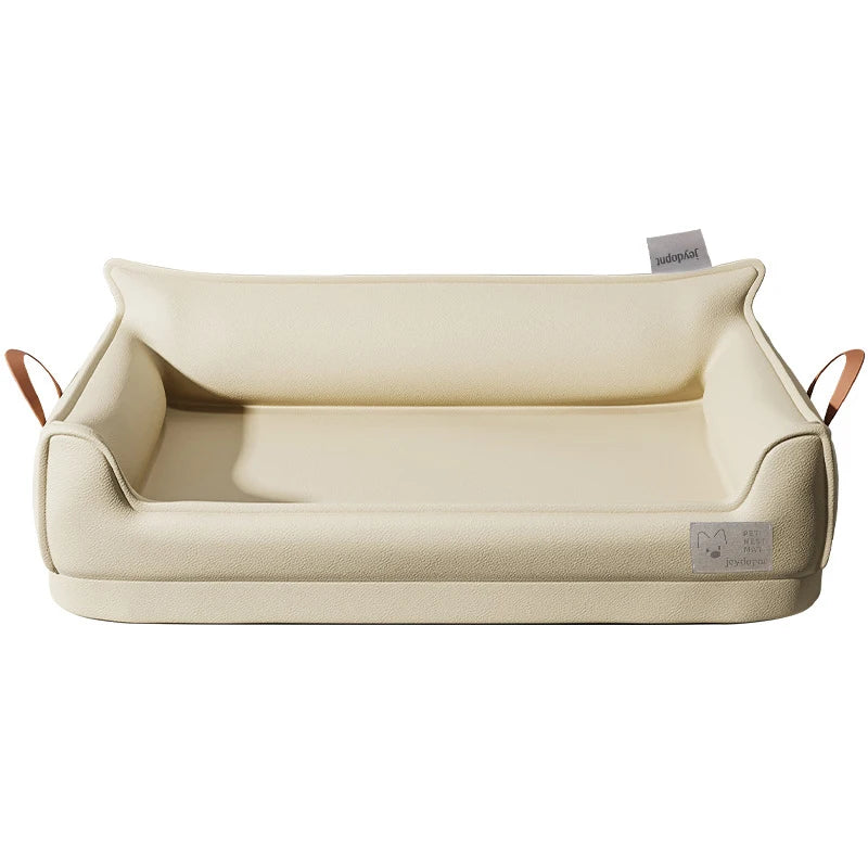 Large Dog Bed Leather Soft Plush Donut Snuggly Warm Cozy Pet Mat for Small to Extra Extra Large Dogs Rectangle Shape