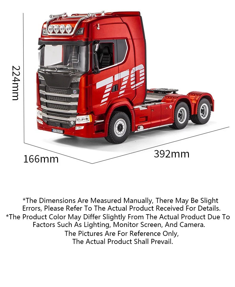 Huina 1501 770S Rc Car Tractor 19Ch Remote Control Trailer Truck 1/18 Engineering Vehicle with Light Sound Toys Christmas Gifts