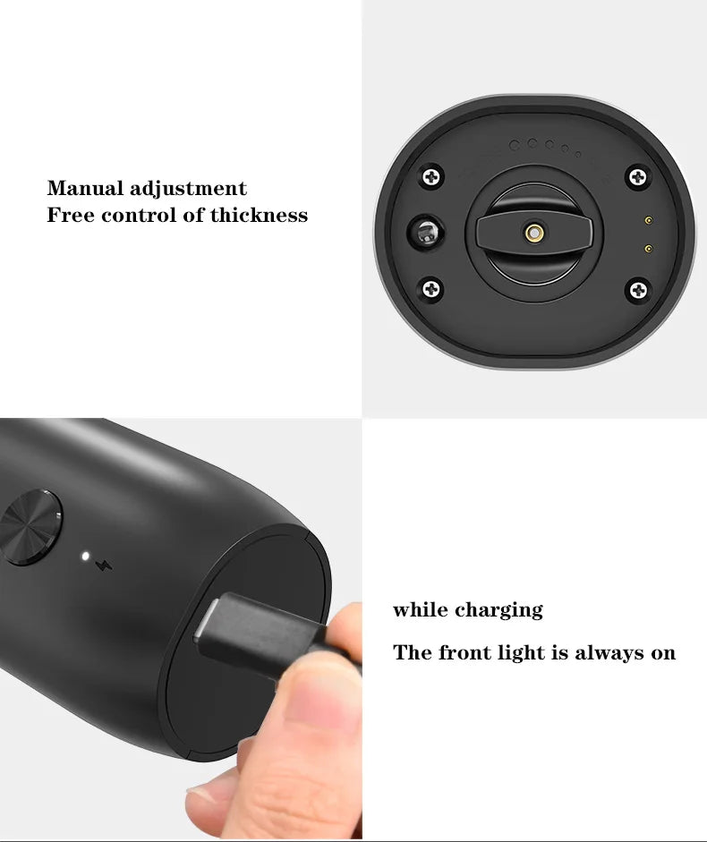 Electric Automatic Salt And Pepper Grinder Set Rechargeable With USB Gravity Spice Mill Adjustable Spices Grinder With LED Light