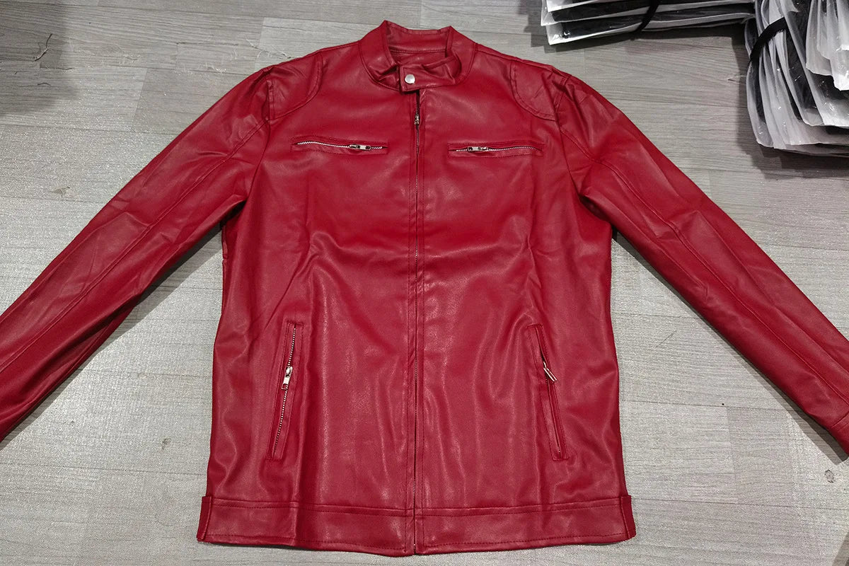 New Men's Leather Jackets Autumn Winter Slim High Quality Motorcycle PU Jacket Man Business Fleece Warm Black Leather Coats