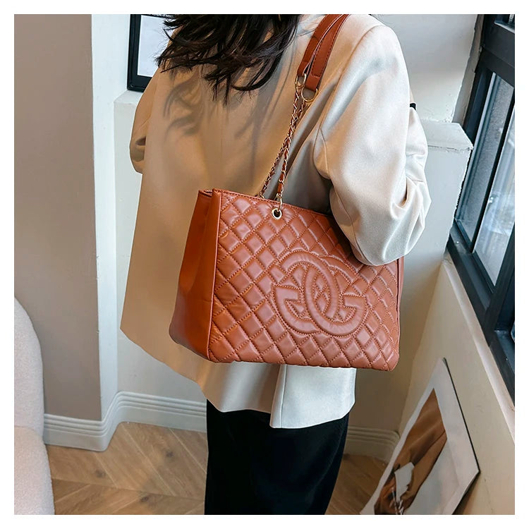 Classic Retro Chain Strap Messenger Bag Women's Luxury Textured Leather Handbag Paris Fashion Zipper Shoulder Bag