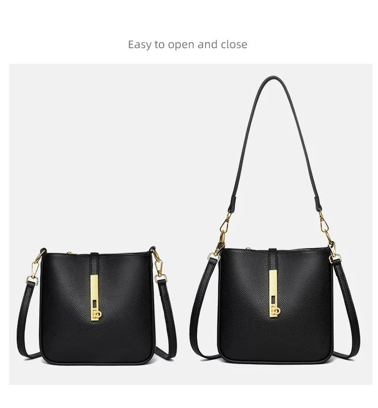 Light luxury genuine leather women's crossbody bag high quality handbag Fashion underarm bag French versatile Shoulder Bag