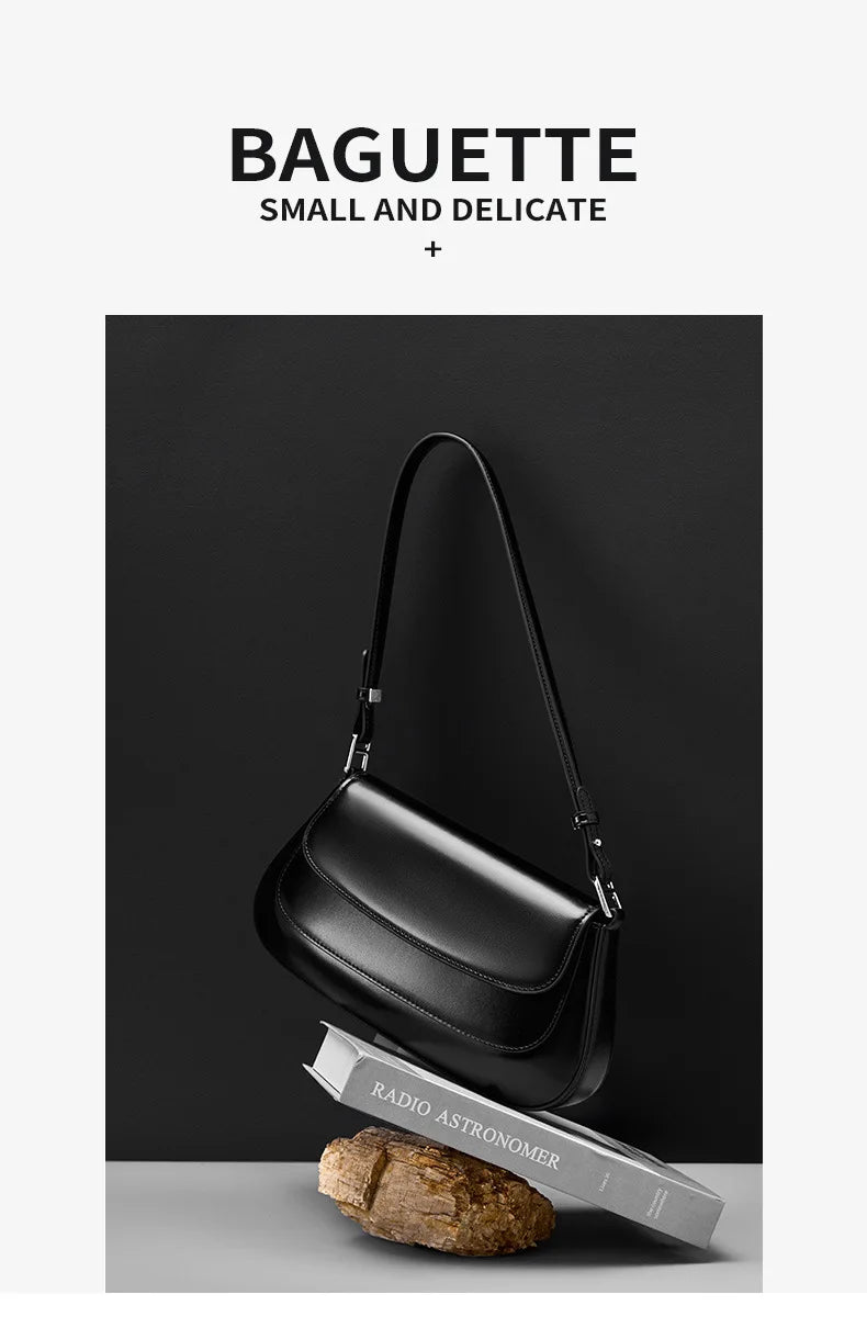 100% Genuine Leather Women Shoulder Bag Korean style Ladies Luxury Cow Leather Crosssbody armpit Bag handbag For Street Shopping