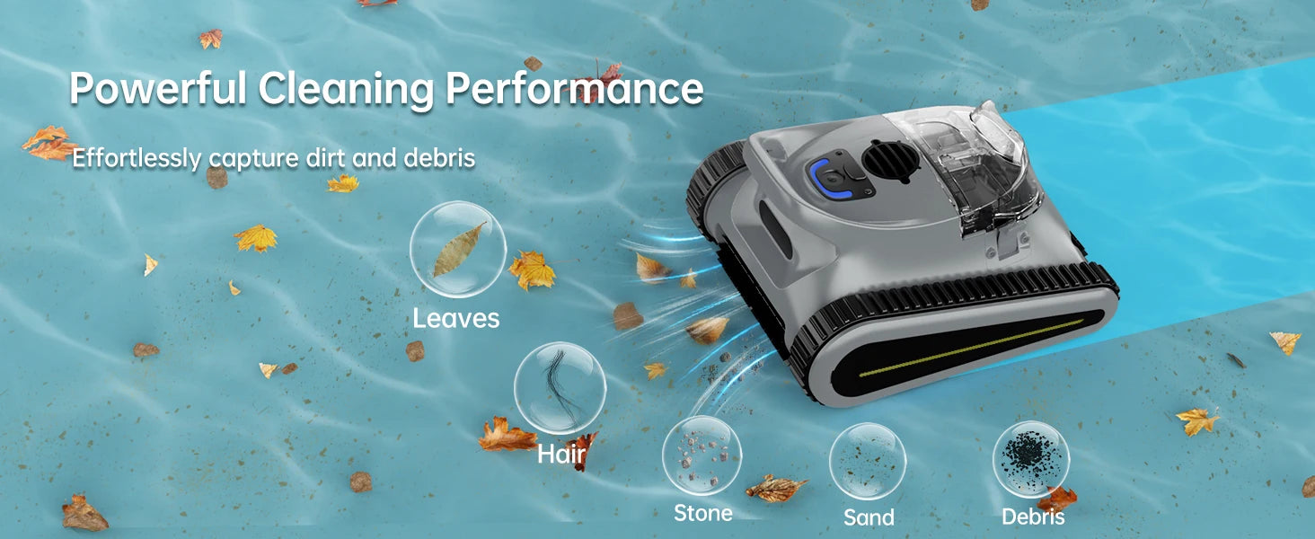 (2025 New) Seauto Crab Pro Cordless Robotic Cleaner, for Inground Pools up to 2000 Sq.ft, all and Waterline Cleaning Vacuum