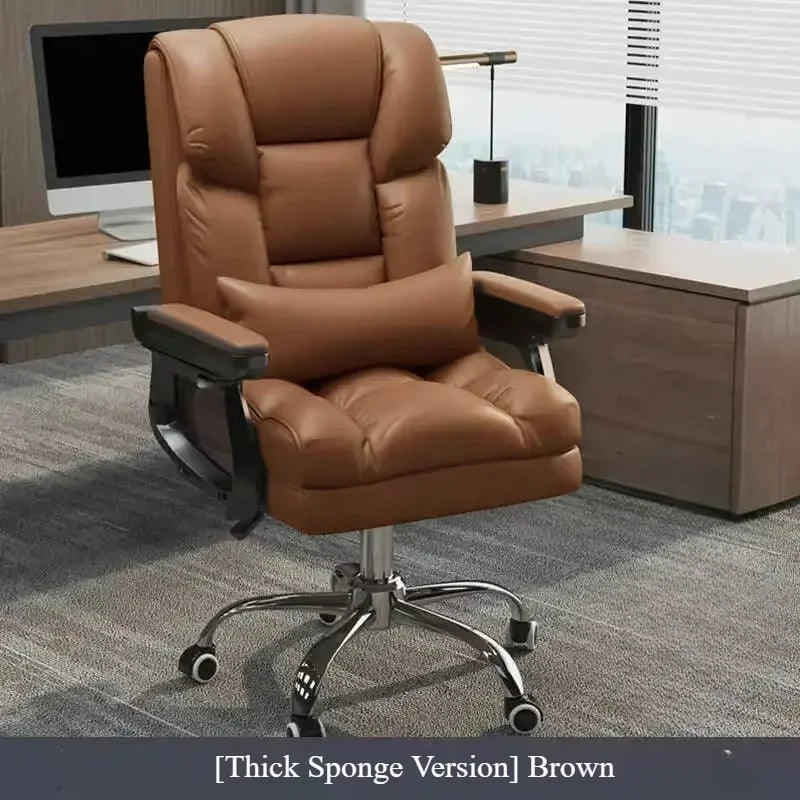 Leather Office Chairs Modern Mobile Ergonomic Computer Playseat Cushion Accent Chair Swivel Chaises De Bureau Luxury Furniture