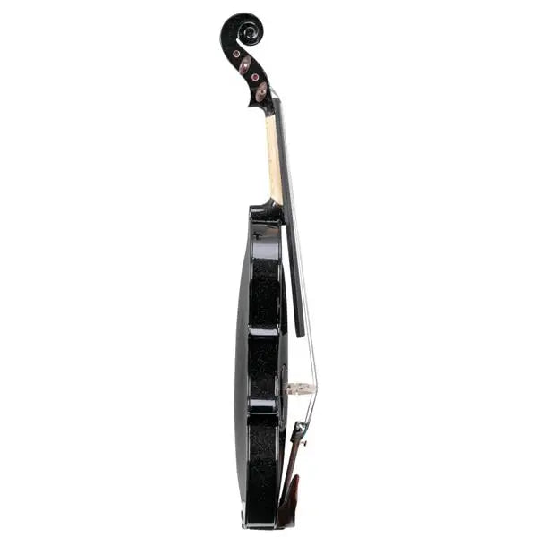 Full Size Matte Black 4/4 Spruce Panel Wooden Violin Set with Case Bow Rosin  4 Strings Shoulder Rest Turner Cleaning Cloth