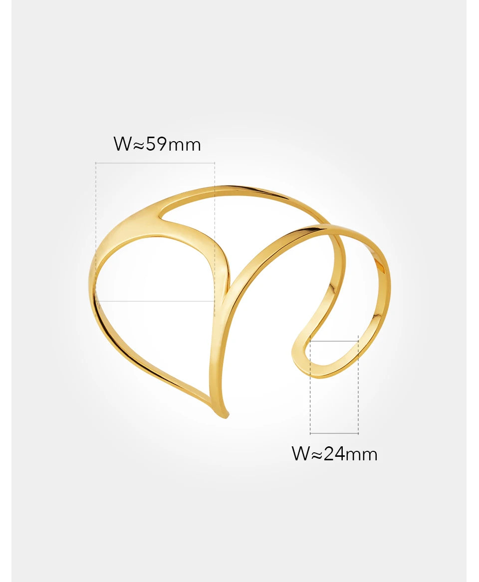ENFASHION Pulseras Palm Bangle For Women Space Invader Fantasy  Gold Color Simple Delicate Bracelet Fashion Jewelry Gift B232331