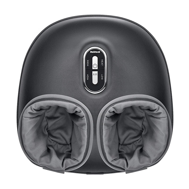 Nekteck Foot Massager Heating Therapy Air Compression Shiatsu Knead Roller Muscle Relaxation Electric Foot Massage Machine