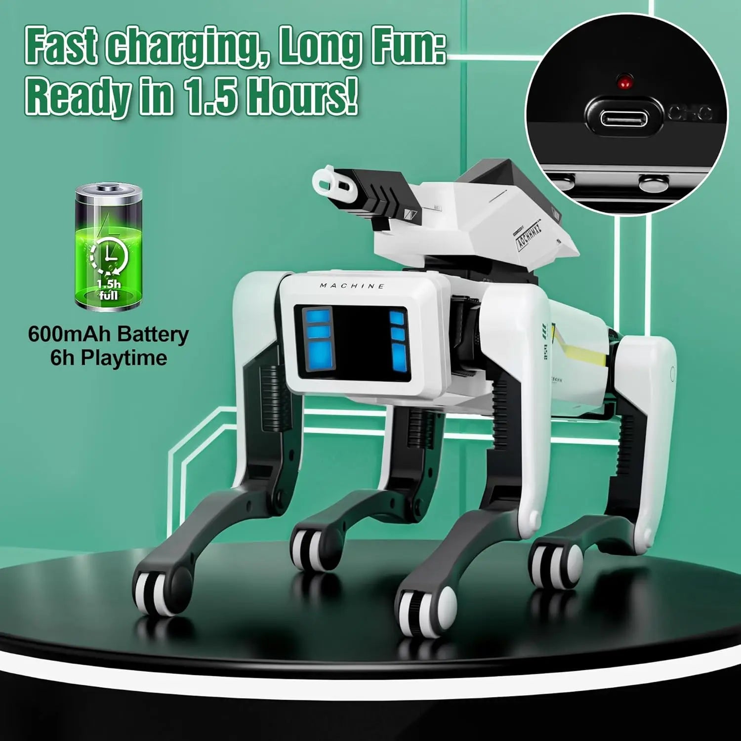 AI Simulation Robot Dog Intelligent Machine Dog Voice Command APP Control Programming Interactive Performs Acrobatics Robot Dog