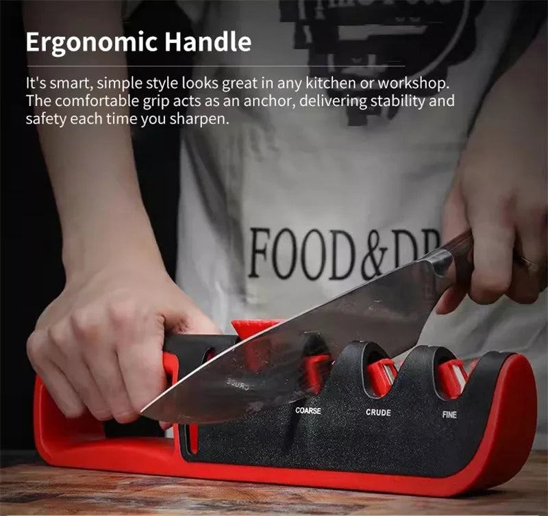 Knife Sharpener 5 in 1 Adjustable Angle Kitchen Grinding Machine Professional Knife Scissors Sharpening Tools with cut resistant