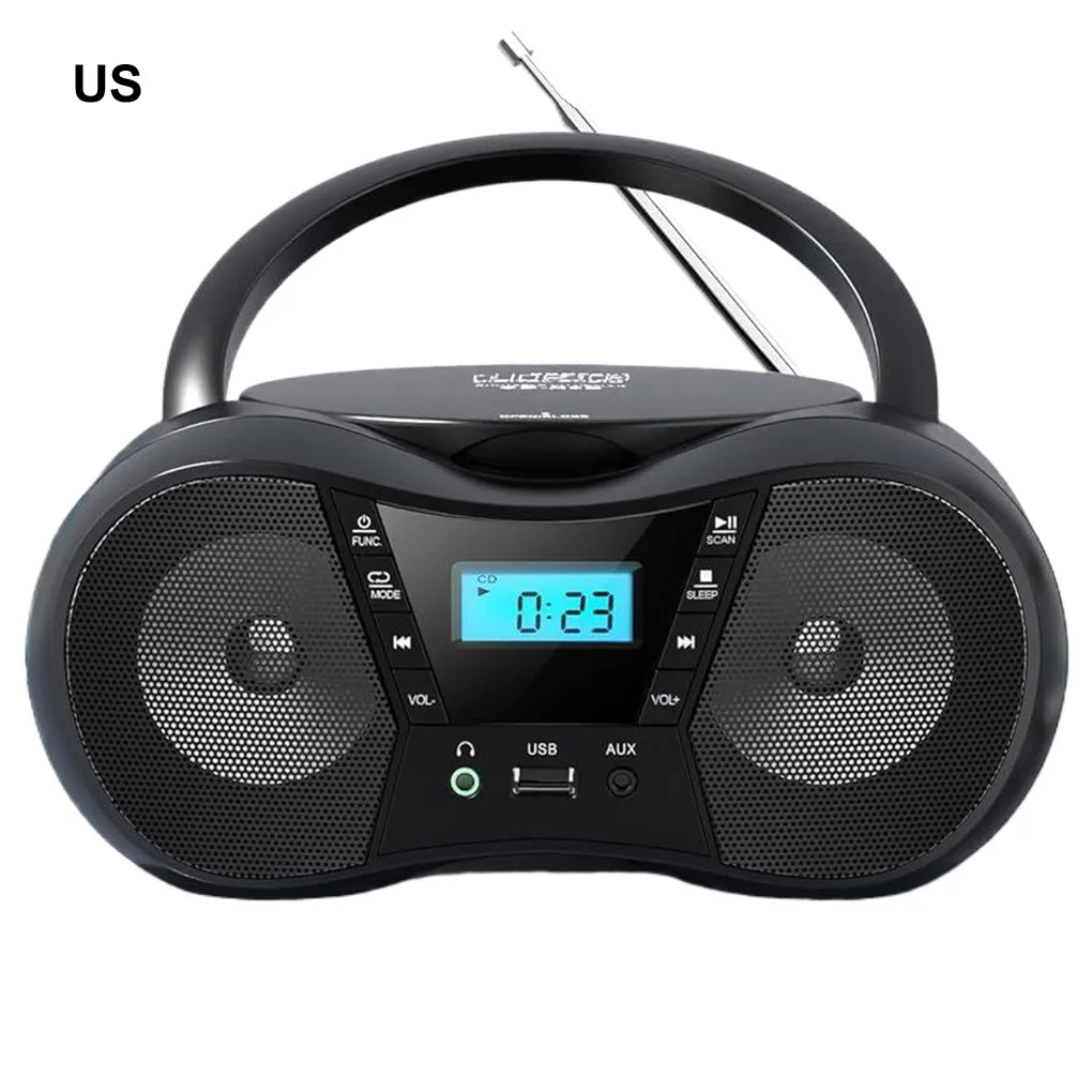 Portable CD Player Bluetooth Boombox CD Player AM/FM Radio Stereo Player, Compatible For CD/CD-R/RW Radio For Home