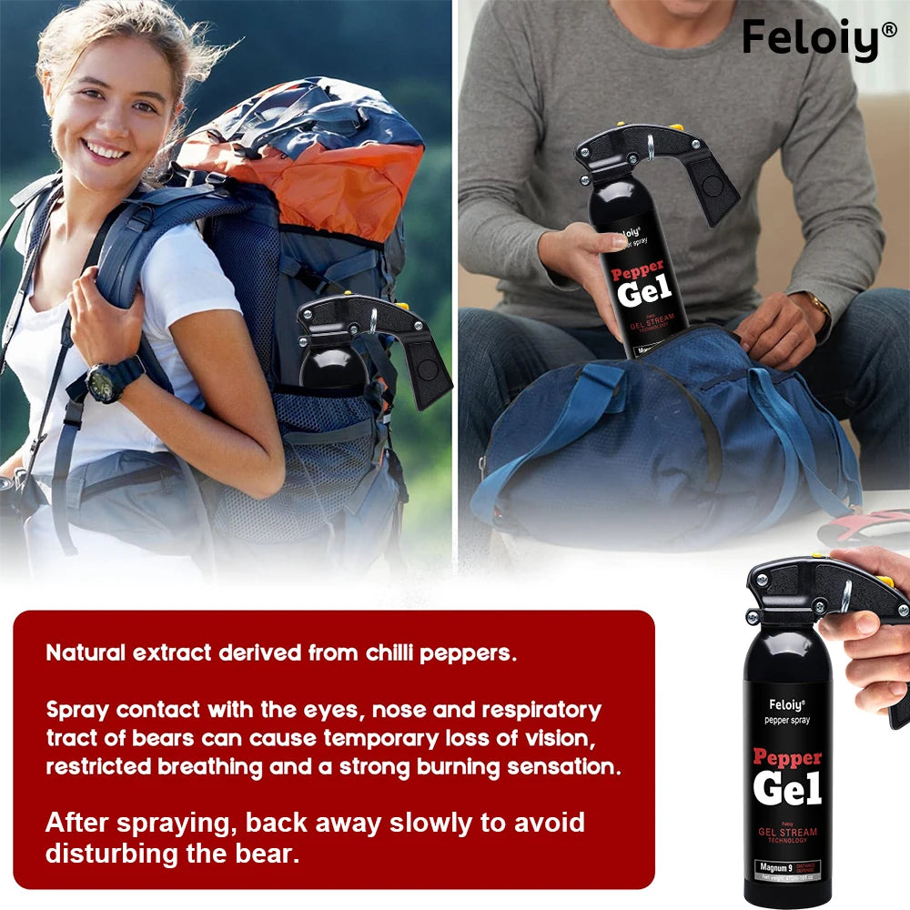 470ml bear spray self-defense super strength deterrent camping hiking