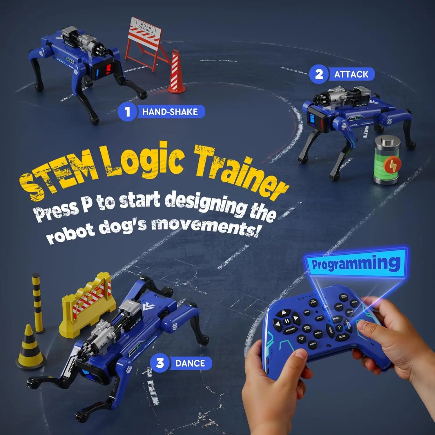 AI Simulation Robot Dog Intelligent Machine Dog Voice Command APP Control Programming Interactive Performs Acrobatics Robot Dog