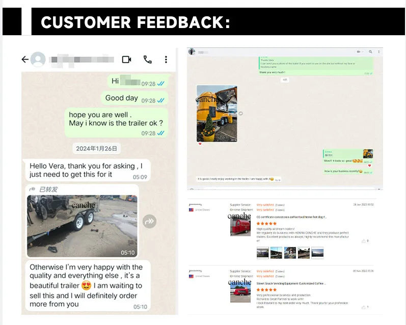 Mobile Food Trailer With Full Kitchen Hot dog Burgers Cart Mobile Street Fast Food Van