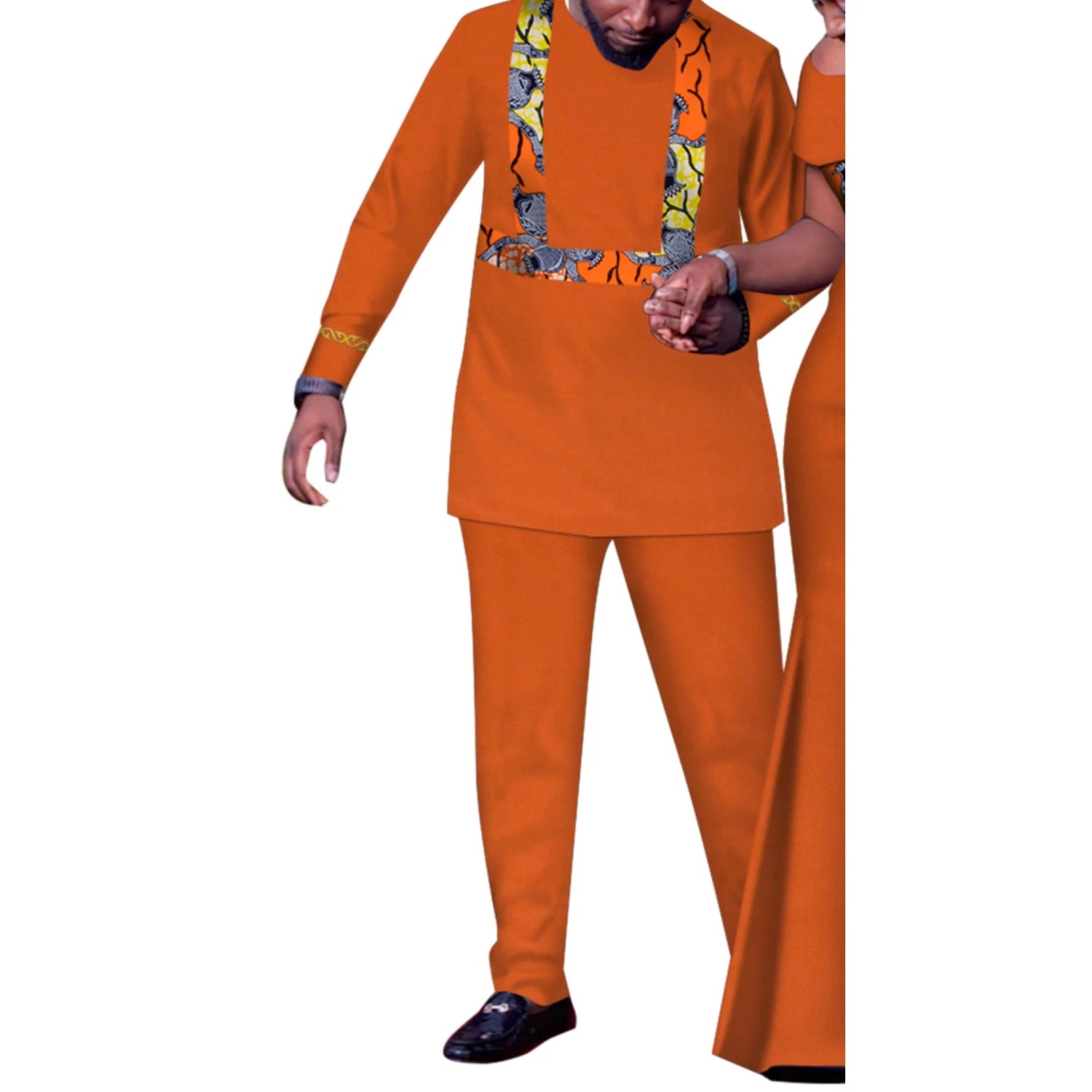 African Couple Outfits Match Sets Dashiki African Mens suit and Dresses for Women Party Couple Clothing WYQ905