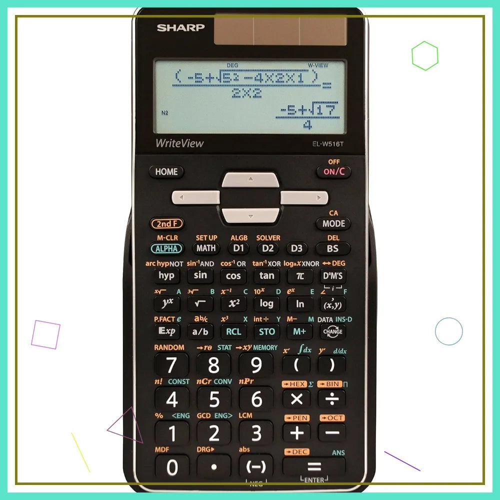 Advanced Scientific Calculator with 4-Line Display, 640 Functions & Solar Power for Students & Professionals