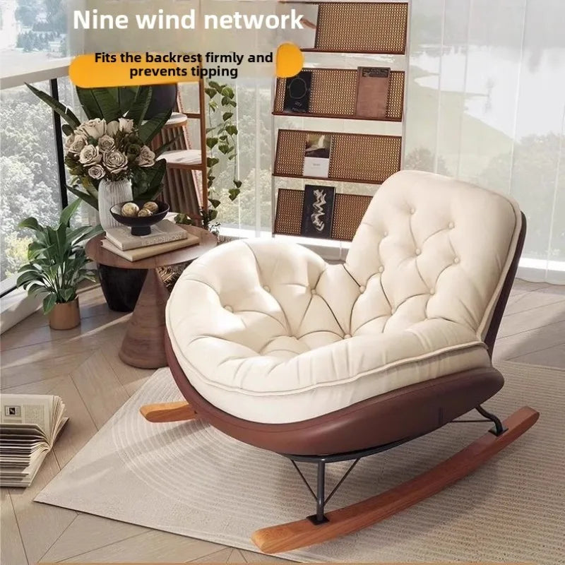 Lazy Sofa Rocking Chair Bedroom Lounge Chair Carefree Adult Living Room Single Balcony Leisure Rocking Chair Recliner Chairs