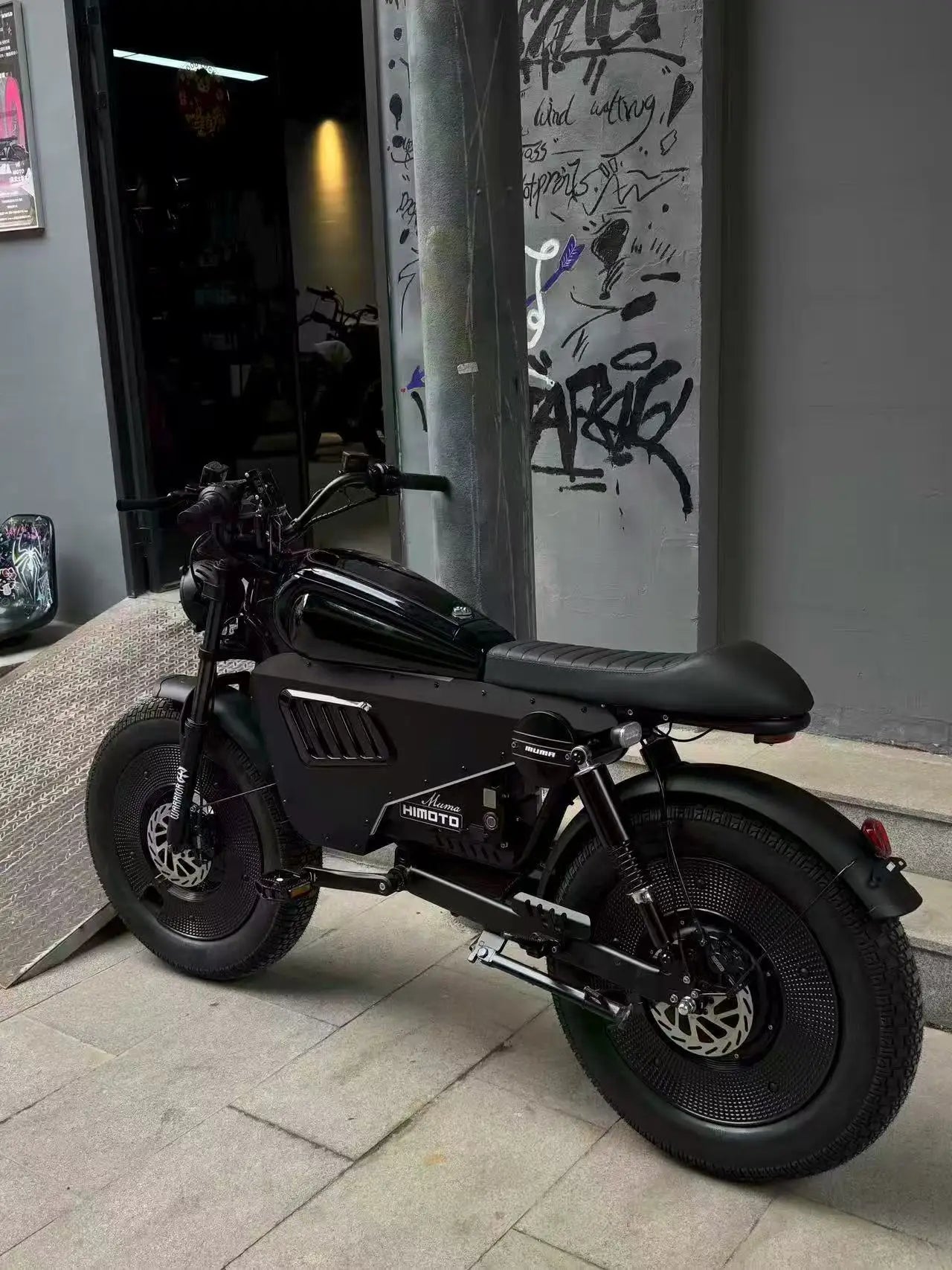Black Warrior 3000W Motorbikes 60V45AH PC material tool kit with password lock Ebike 20 inch Off-road Fat Tyre Electric Bike