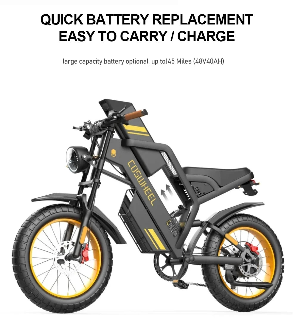 Coswheel Electric bike Dual Motor GT20 Pro/GT20 3000W 48V 40AH Mountain bikes Electric Off Road Bike Fat Tires Motorcycle Ebike