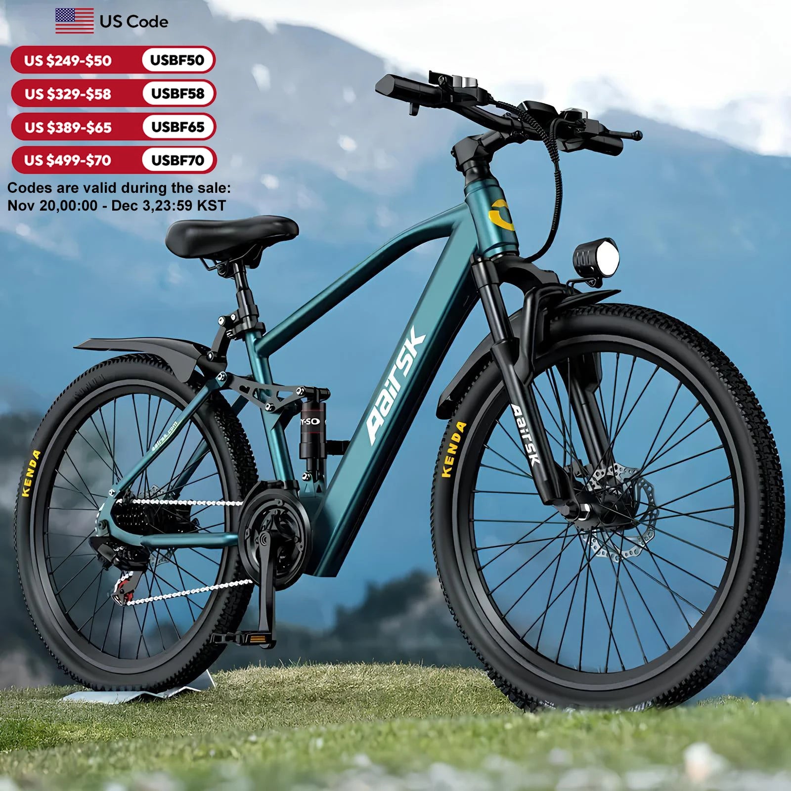 26'' Electric Bike for Adults,750W Peak Motor Mountain Ebike,25MPH Up to 40Miles,7-Speed,Shock Absorbers,Commuter E-Bike