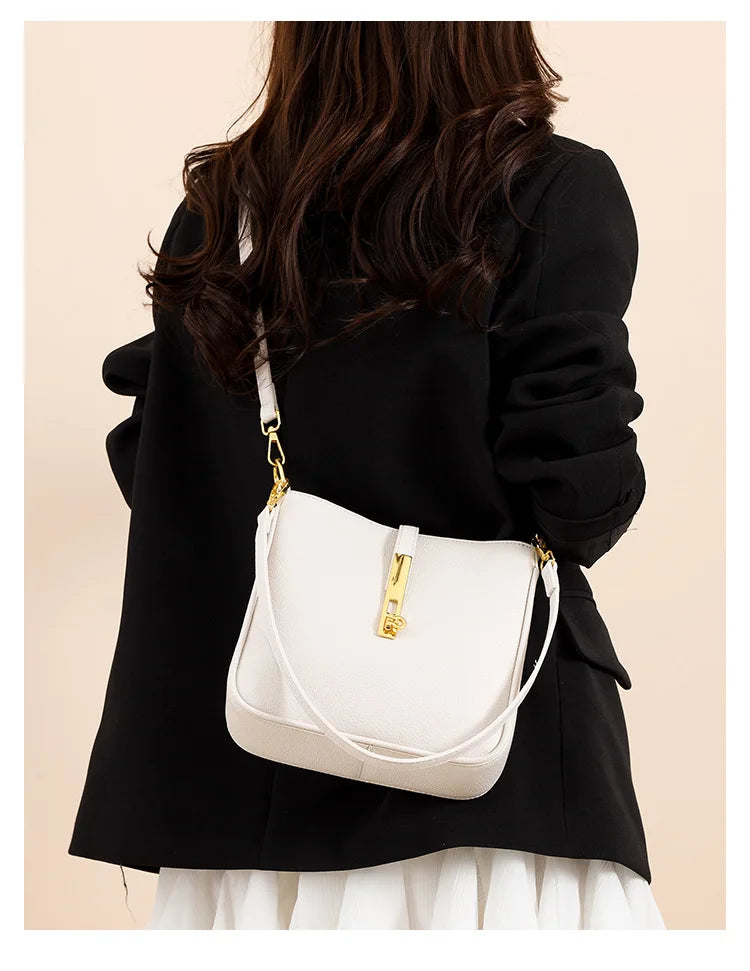 Light luxury genuine leather women's crossbody bag high quality handbag Fashion underarm bag French versatile Shoulder Bag