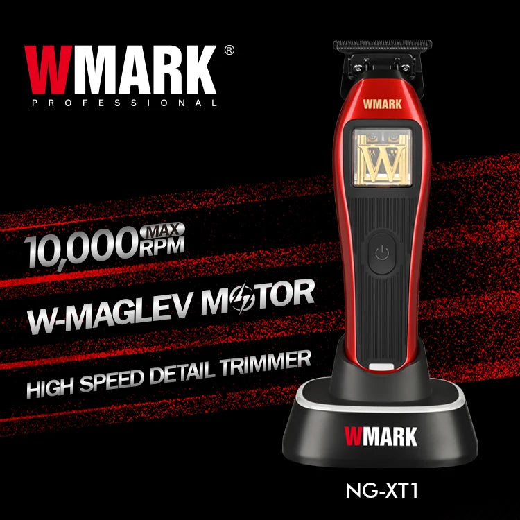 WMARK Trimmer Professional Hair Cutting Machine Cordless Hair Clippers 10000 RPM Barber Clipper Electric Trimmer for Men NG-X1