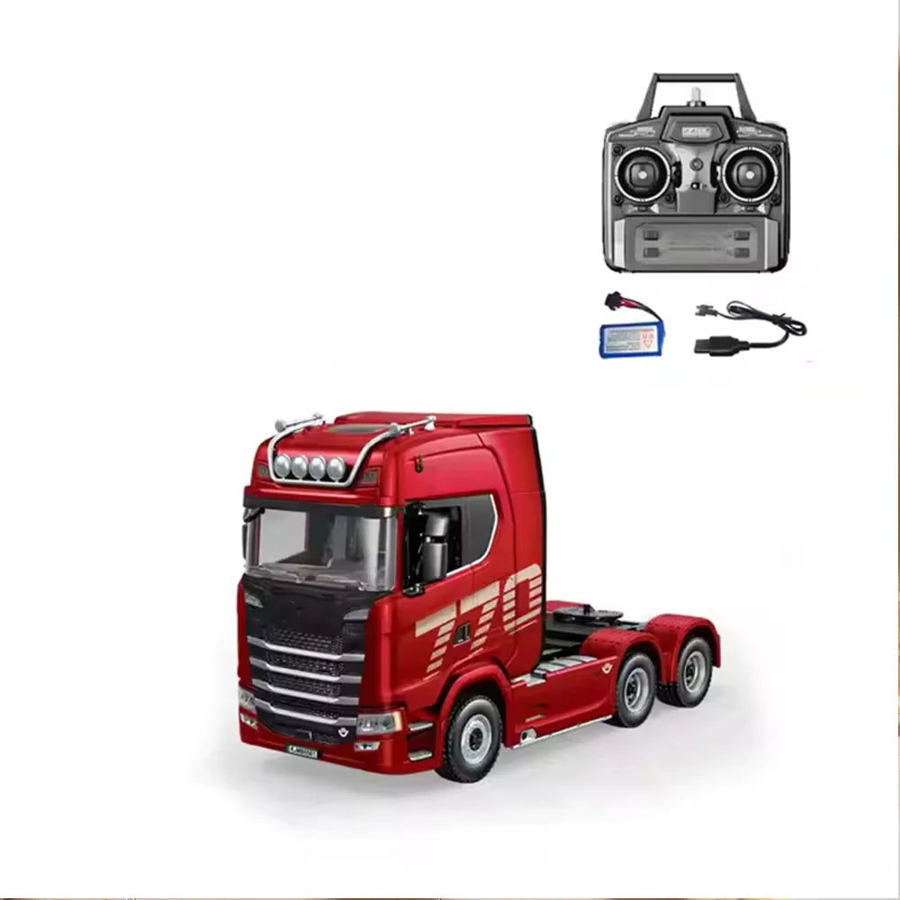 HUINA 770S Rc Truck Trailer Tractor 1/18 1501 Remote Control Car 19 Ch Electric Machine Engineering Cars Radio Controlled Toys