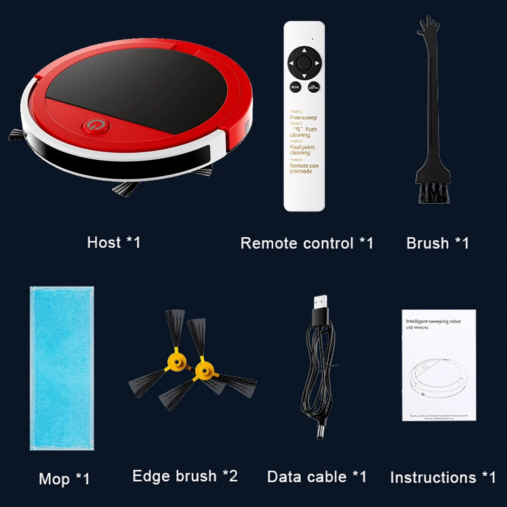 Powerful suction sweeping robot, suitable for hard floors/low plush carpets/pet hair sweeping robots, scheduled cleaning