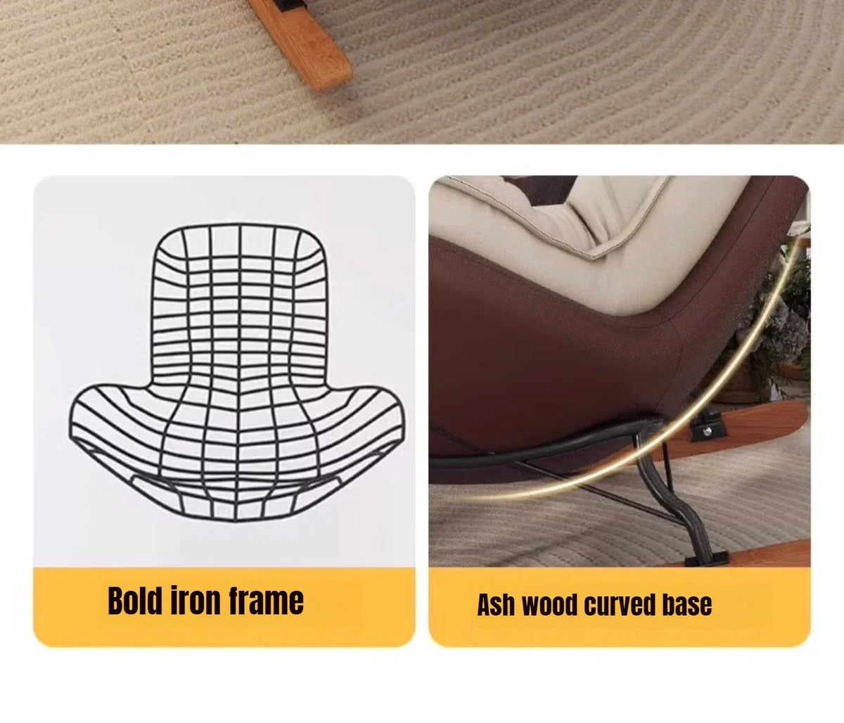Lazy Sofa Rocking Chair Bedroom Lounge Chair Carefree Adult Living Room Single Balcony Leisure Rocking Chair Recliner Chairs