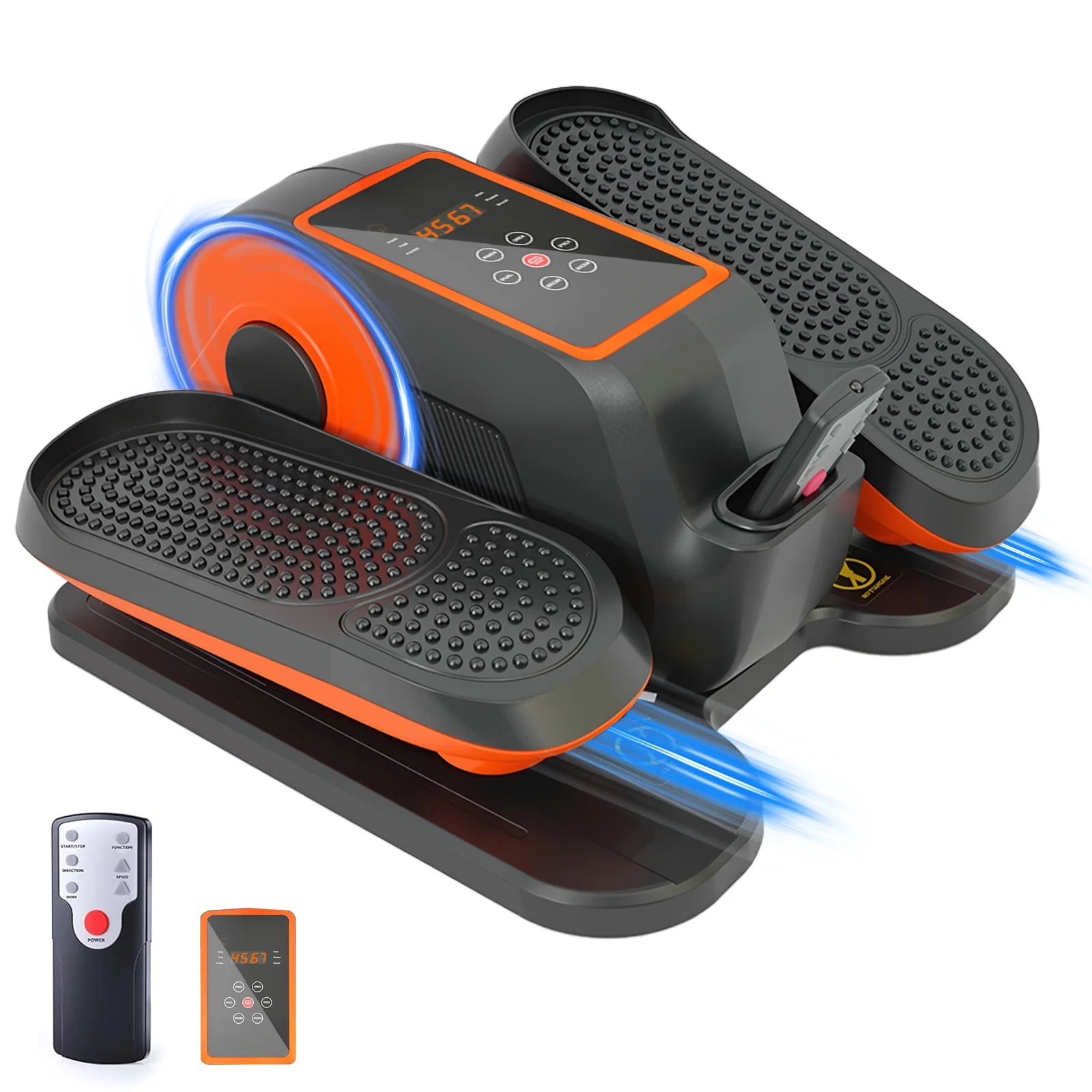 Under-Desk Electric Elliptical Pedal Exerciser 15-Levels 3 Auto Modes Fully Assembled Quiet Portable Full-Body for Office Home