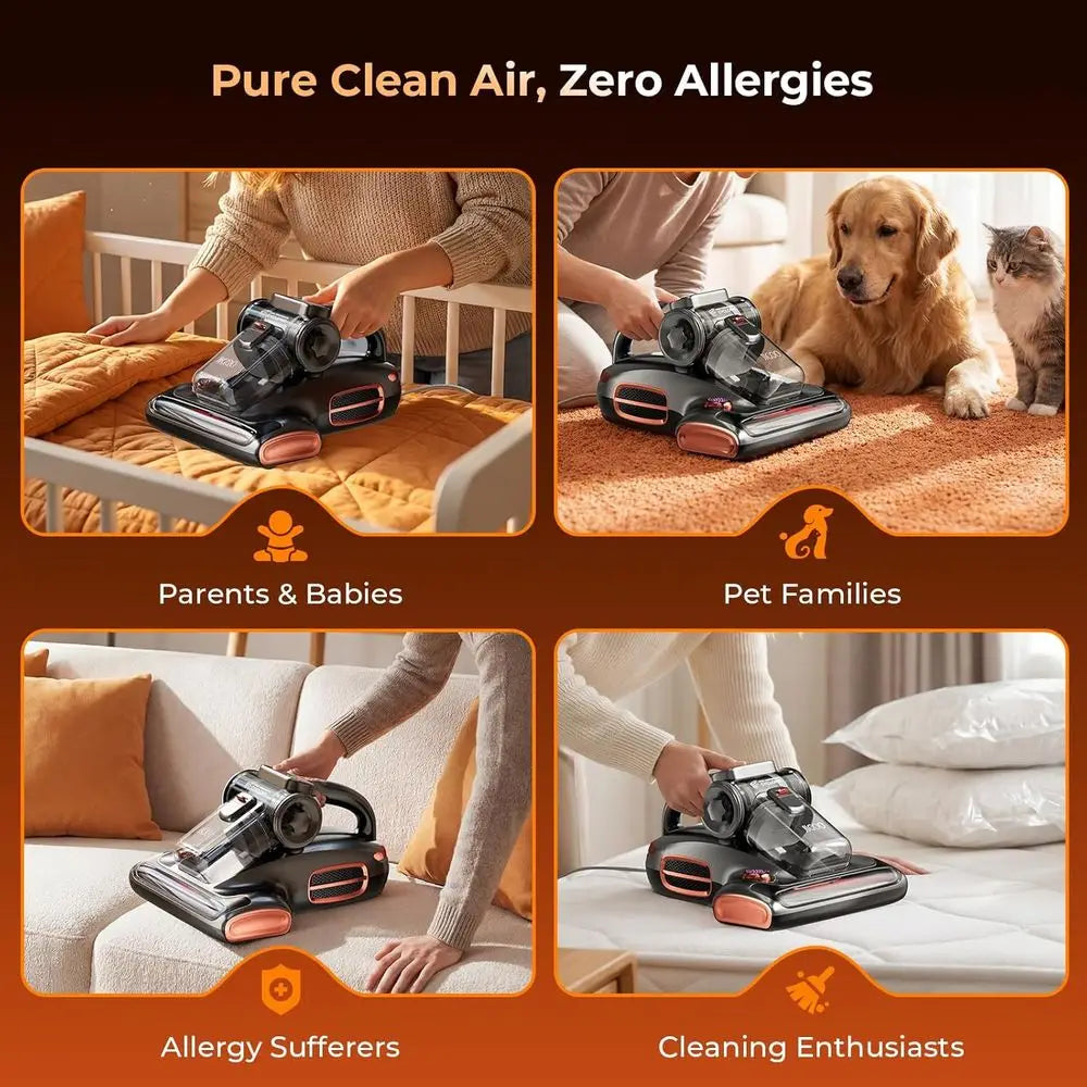 Powerful 700W Handheld Vacuum Cleaner with UV-C Light, 15Kpa Suction, Smart Dust Sensor, and HEPA Filter - Corded