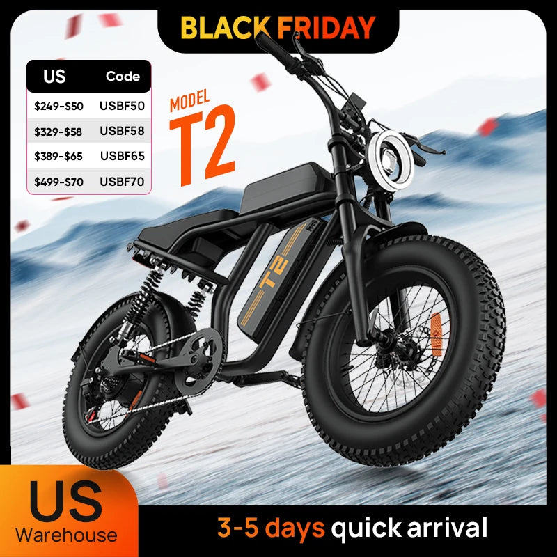 Peak 1500W Electric Mountain Bike with 48V 15.6Ah Removable Battery, 28MPH 100 Mile Range, 20" X 4" fat Tire E-bike