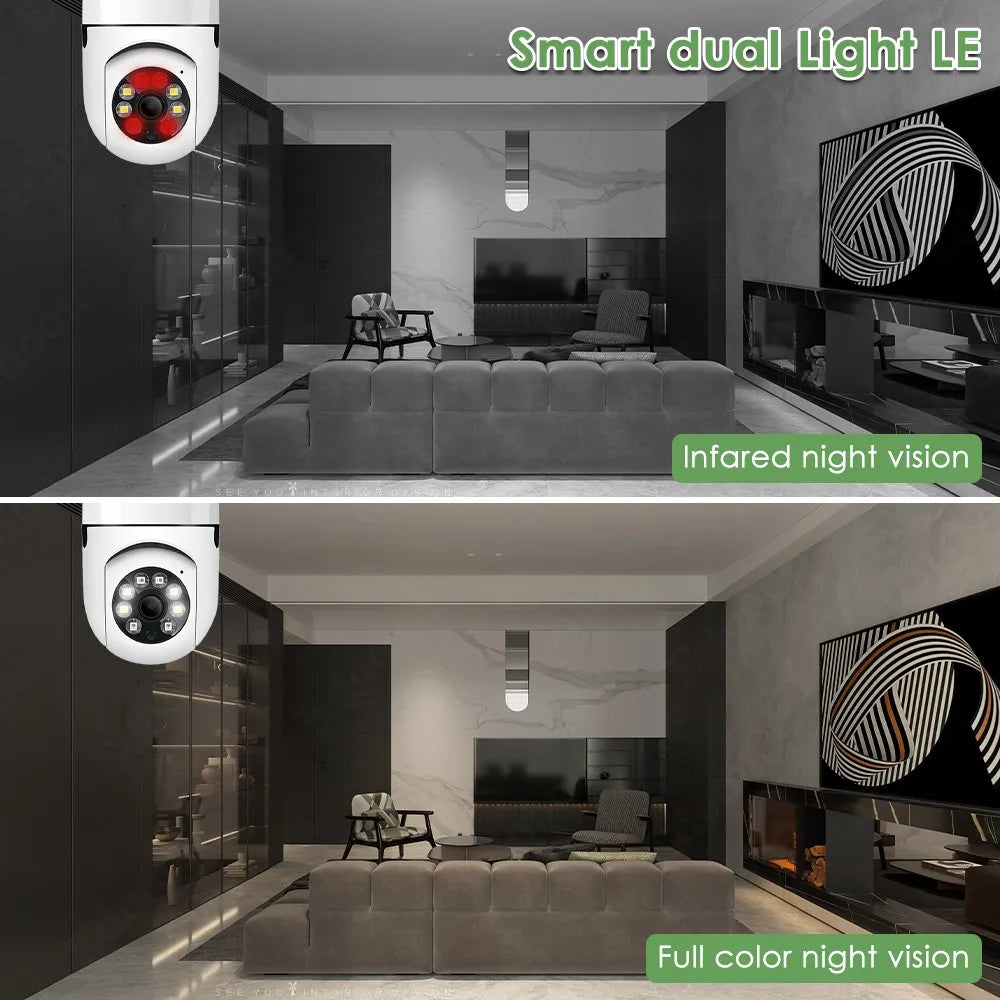 YI Iot E27 Bulb Surveillance 5G Wifi Camera 2MP Night Vision Full Color Automatic Human Track Security Protection Monitor Camera