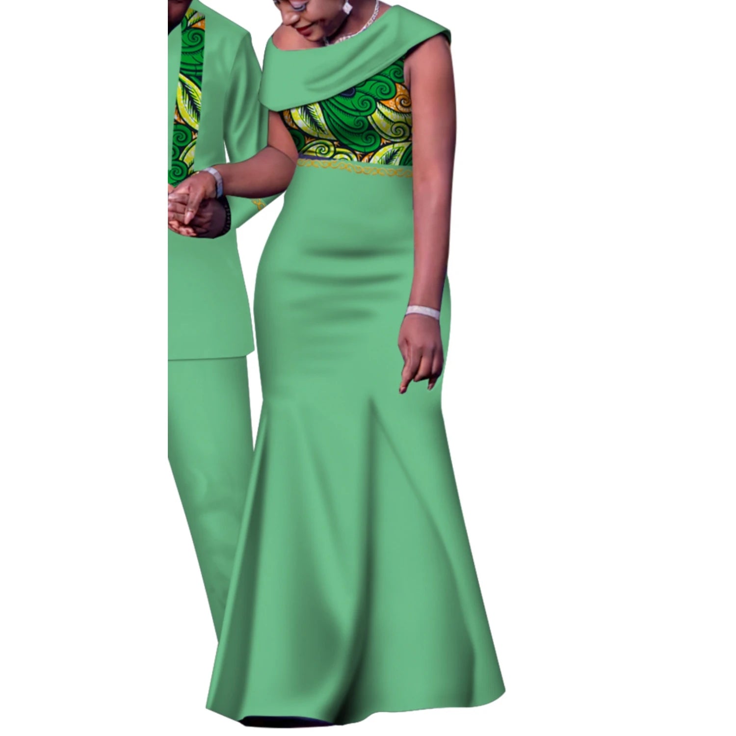 African Couple Outfits Match Sets Dashiki African Mens suit and Dresses for Women Party Couple Clothing WYQ905